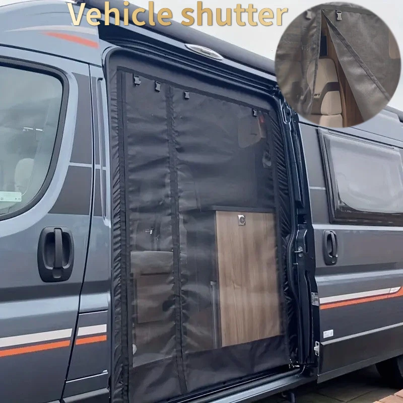 

Teslin net RV Mosquito-proof and insect-proof Door Curtain Camping Car Sunscreen Breathable Full-coverage Shutter