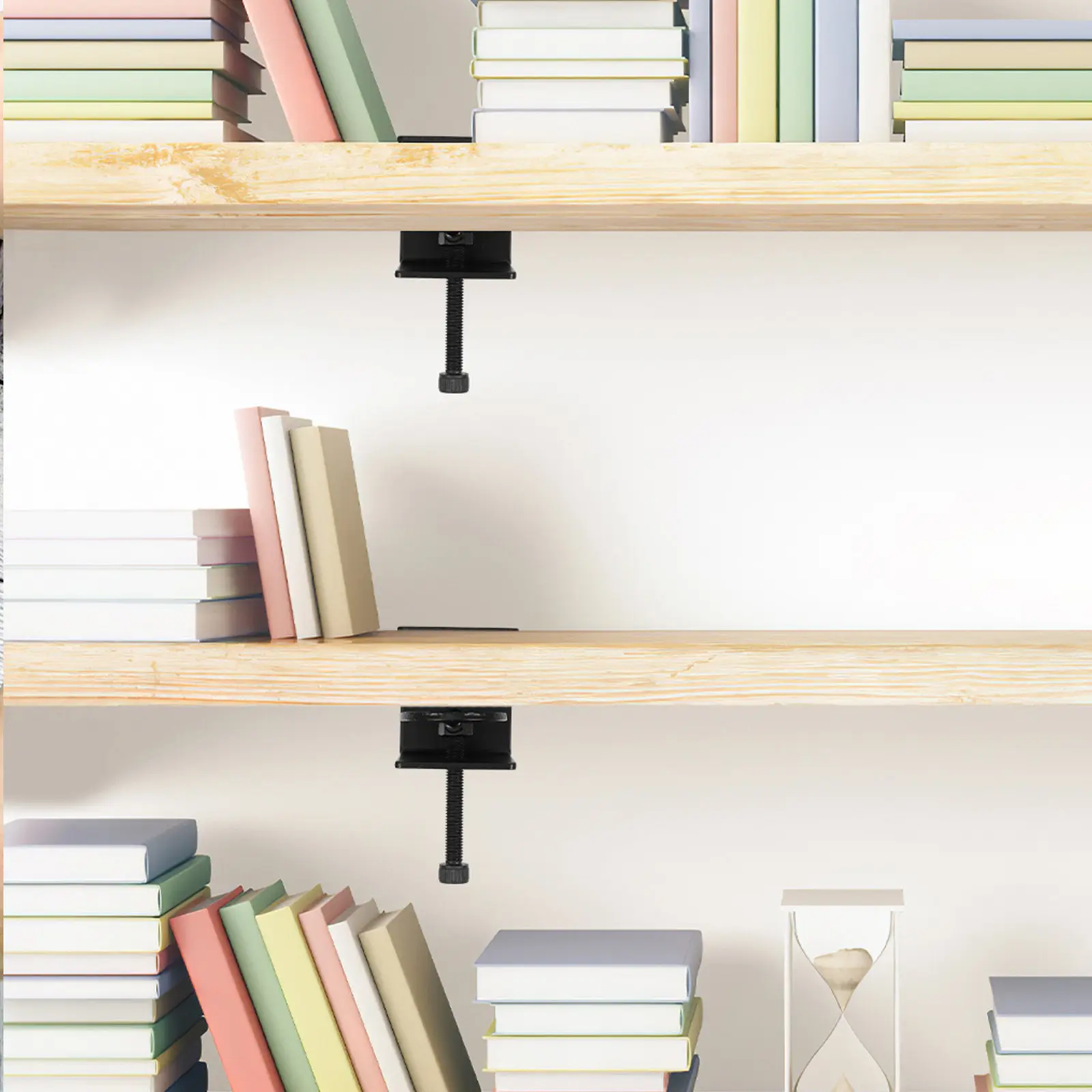 2Pcs Heavy Duty Iron Wall Mount Bracket for Floating Shelves Decorative Shelf Support Strong Stable Space Saving Indoor Use