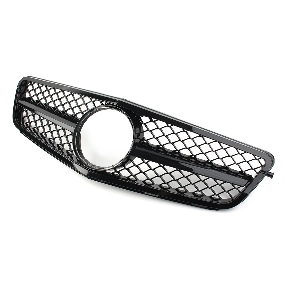 Car Front Grille C63AMG Style Grill Glossy Black For 2008-2016 Mercedes-Benz W204 C-Class C180 C220 C230 C250 C260 C280 C300