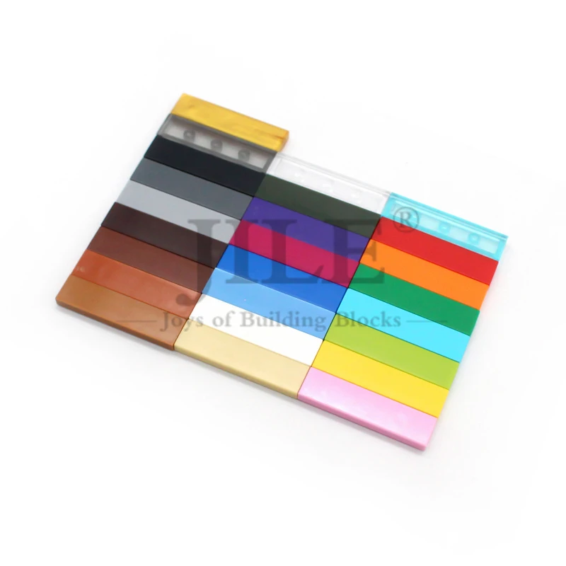 100pcs Moc Creative Tile 1x4 2431 Tablet DIY Basics Enlighten Classic Building Blocks Bricks Compatible with Assembles Particles