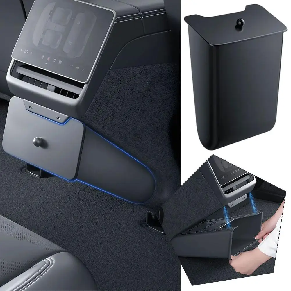 

Rear Magnetic Storage Box For The New Space-saving Car Magnetic Trash Can, Environmentally Friendly And Practical K2P1