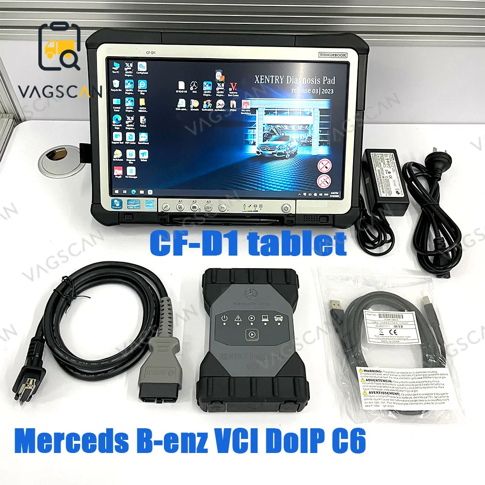 V2023 DoIP VCI WiFi Xentry MB Star C6 Original Full Set Car truck Diagnosis tools Mb C6 Sd Connect CFD1 CF-D1 Laptop