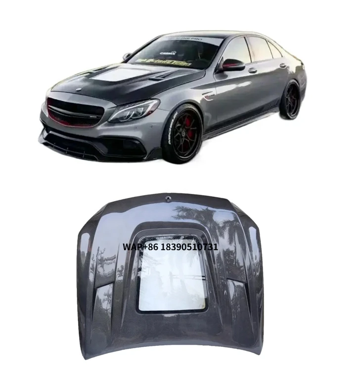 

Carbon Fiber Hood for W204 W205 C63 IMP Style High Quality Engine Cover Bonnet Hood for Classic Auto Parts