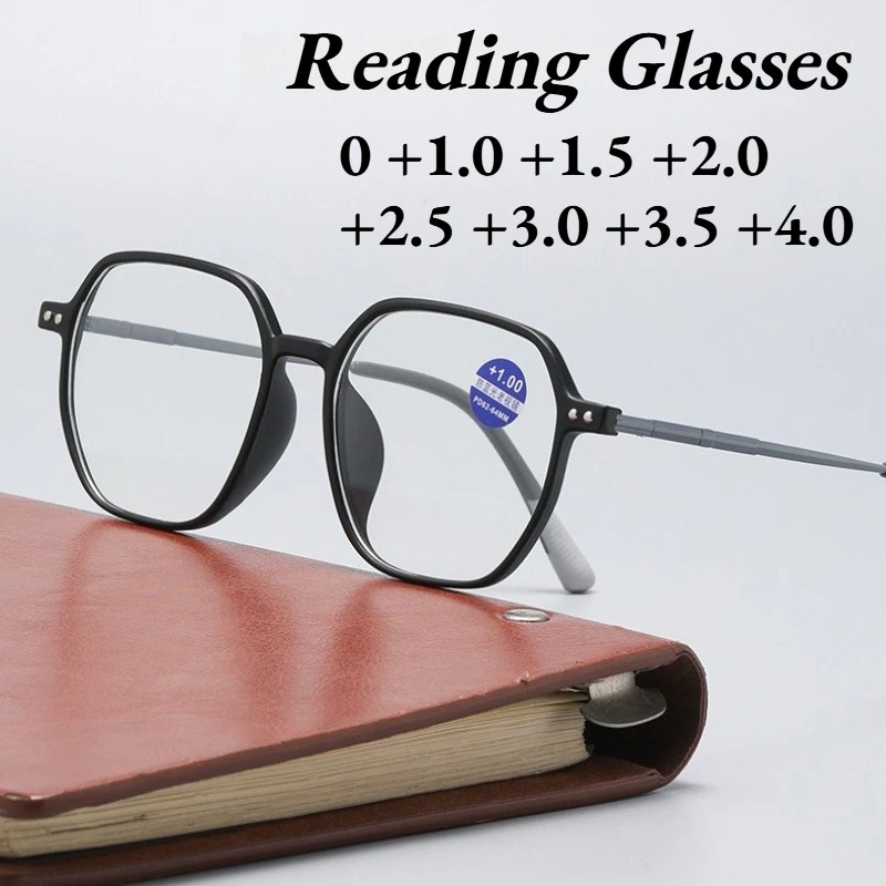

Ultra-lightweight Anti-blue Light Reading Glasses Finished Product Stylish Minimalist Presbyopia Glasses Unisex 0 To +4.0
