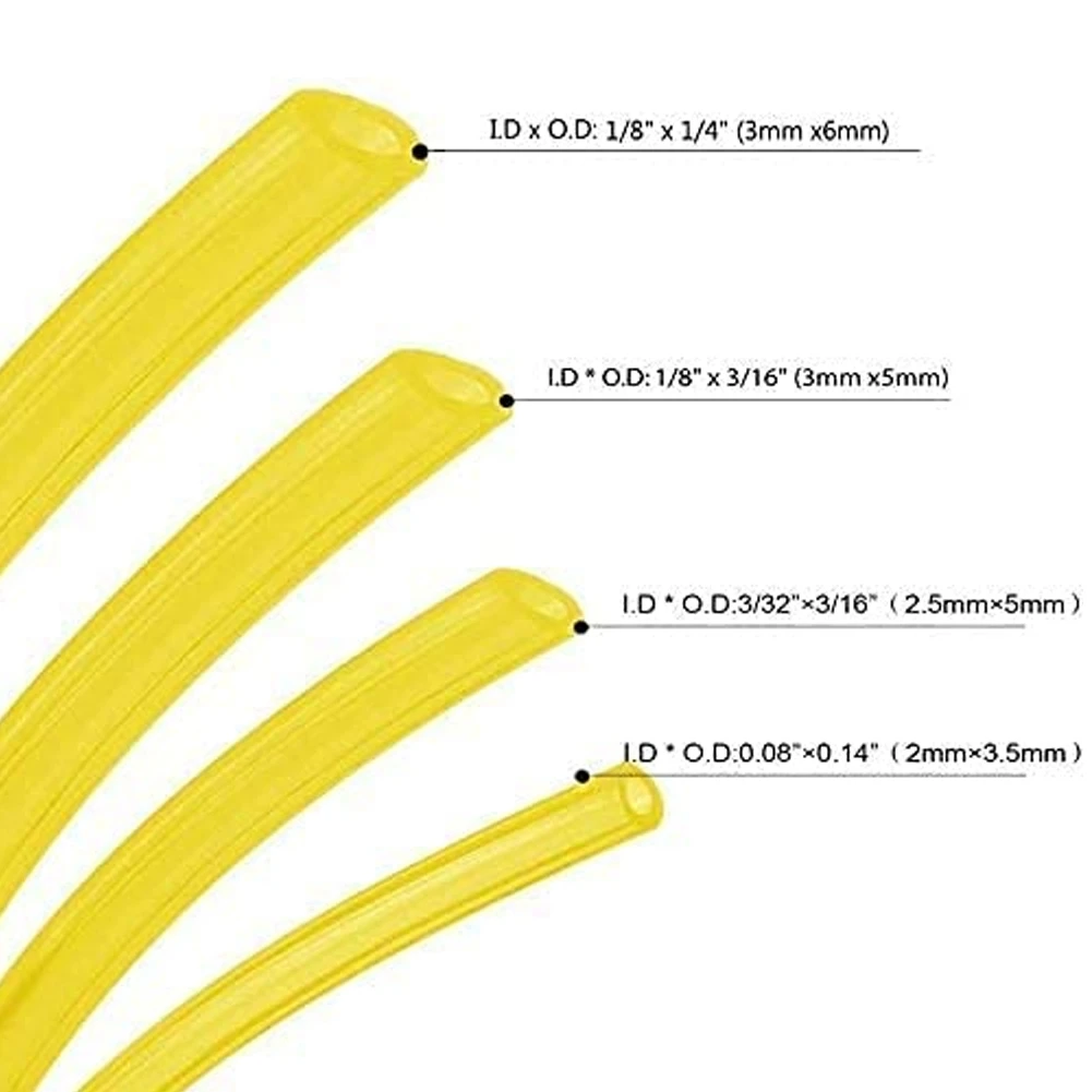 

ABYA 4 Size 4-Feet-Long Fuel Line Gas Hose Tube for Weedeater String Trimmer Chainsaw Blower