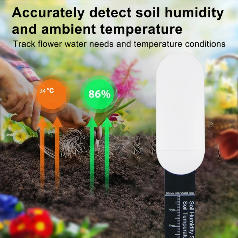 Tuya Soil Tester Moisture Meter Soil Water Tester Sensor Detector Home Assistant APPconnection Temperature and Humidity Detector
