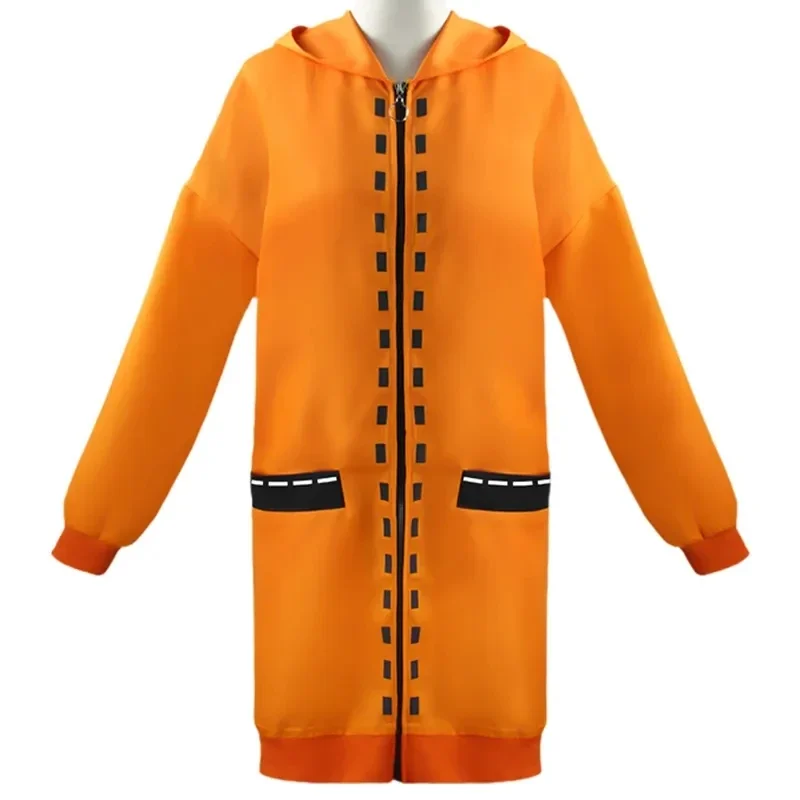 Rune Yomozuki Runa Cosplay Costume Anime Kakegurui Compulsive Gambler Women Orange Hoodie Zip Jacket Coat