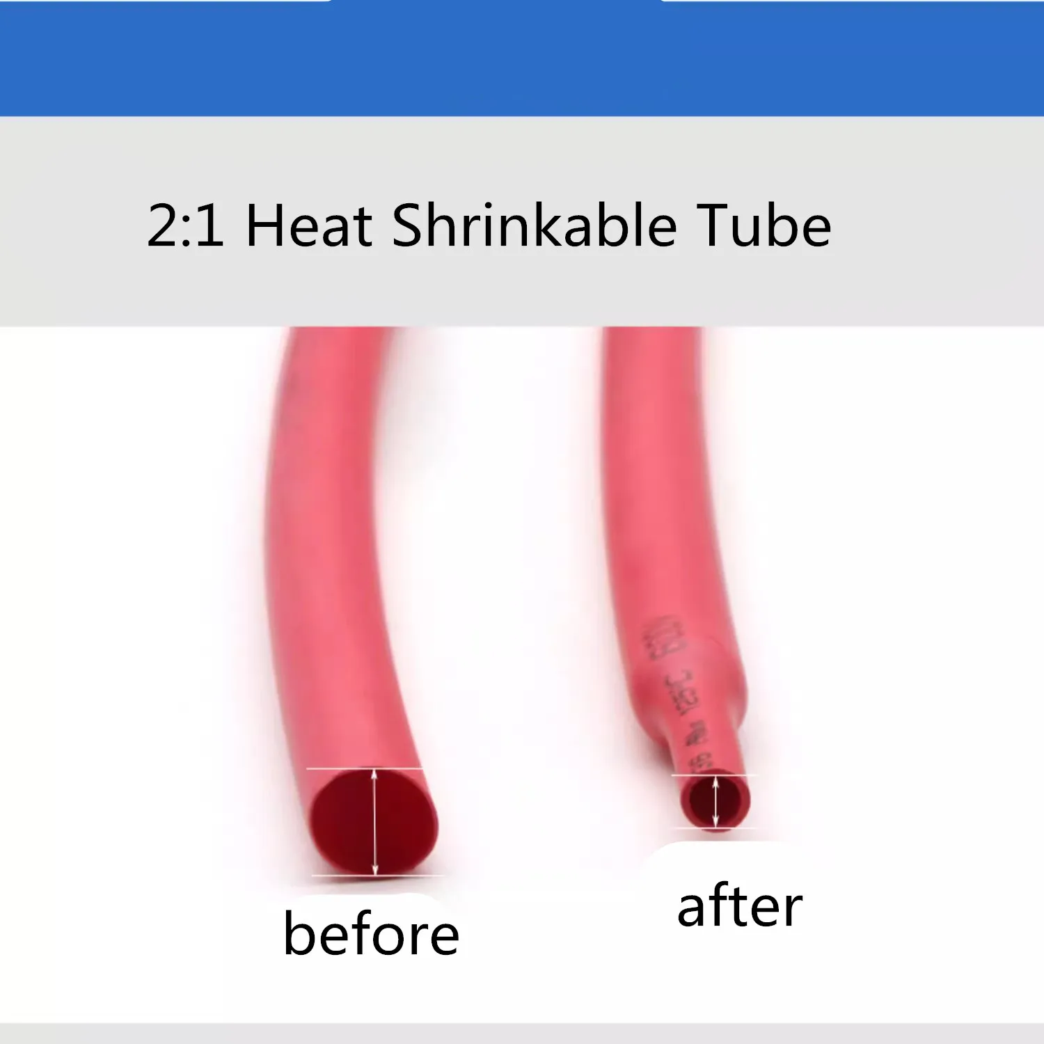 Heat Shrinkable Tube Red 4mm 5mm 6mm 7mm  8mm 10mm 14mm 2:1 Shrink Tubing Wire Dropshipping