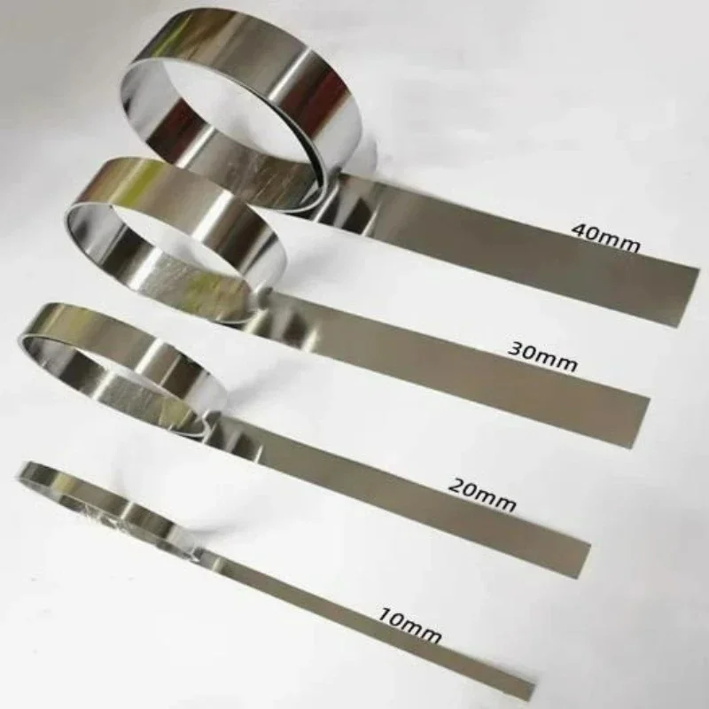 301 Stainless Steel Strip Thickness 0.1-0.3mm Spring Temper Thin Foil For Clips Electronic Parts Width 5-60mm