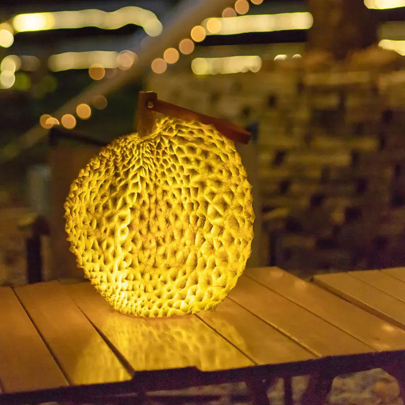 Led Simulation Durian Lamp Outdoor Landscape Courtyard Camping Decoration Fruit Ornament Sculpture