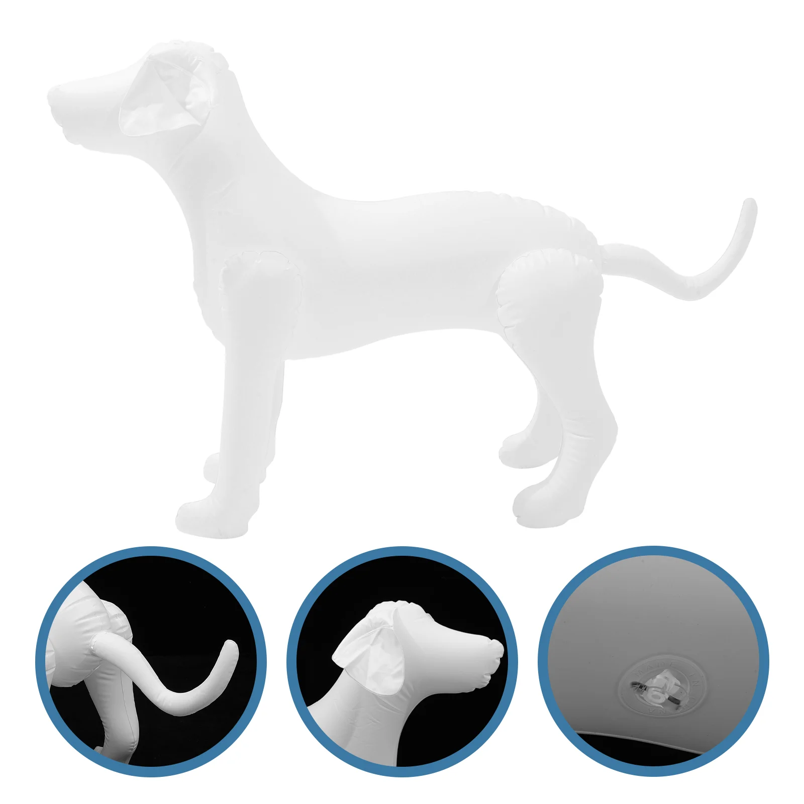 

Pet Clothing Model Inflatable Dog Dress Display Mannequin Head Sculpture Pvc The Outfit