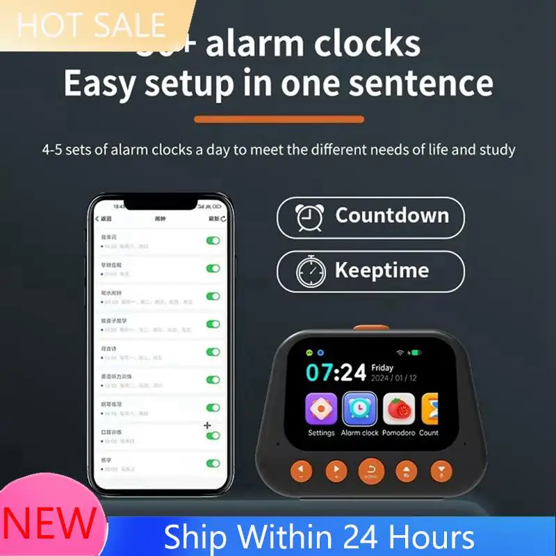 Children's AI Intelligent Alarm Clock Multifunctional Voice Dialogue Machine Time Management Self-Disciplined Clock B