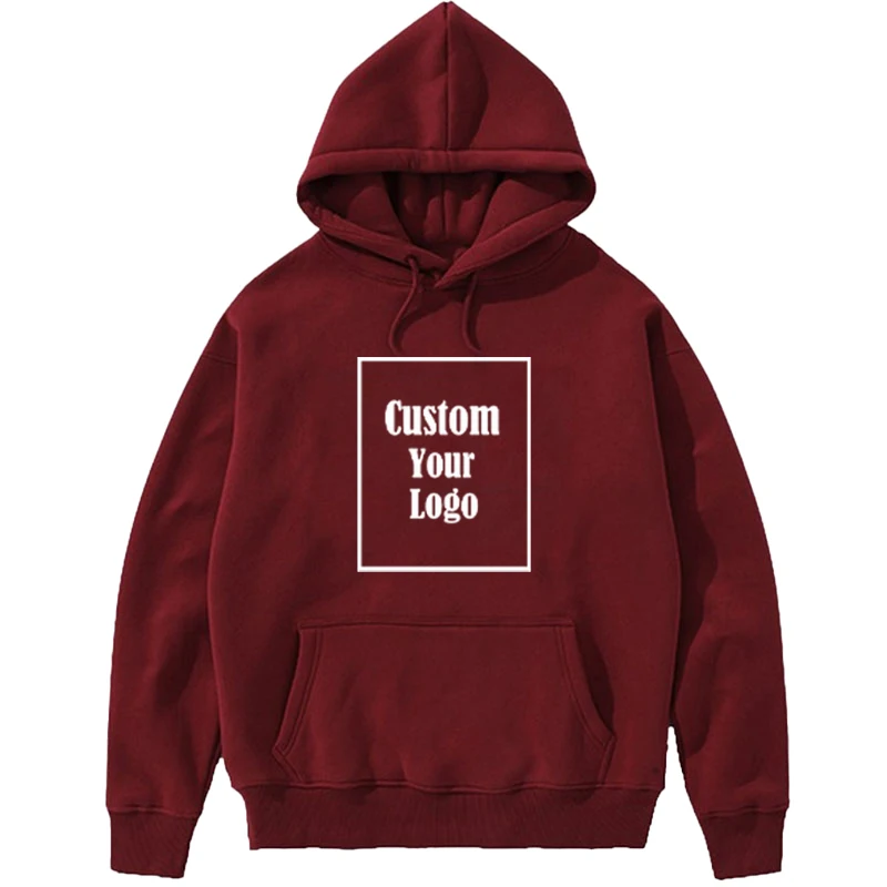 Spring Women DIY Printed Hooded Autumn Customize your logo Oversized Winter Cotton Hoodie Casual New Men Street Clothing S-4XL