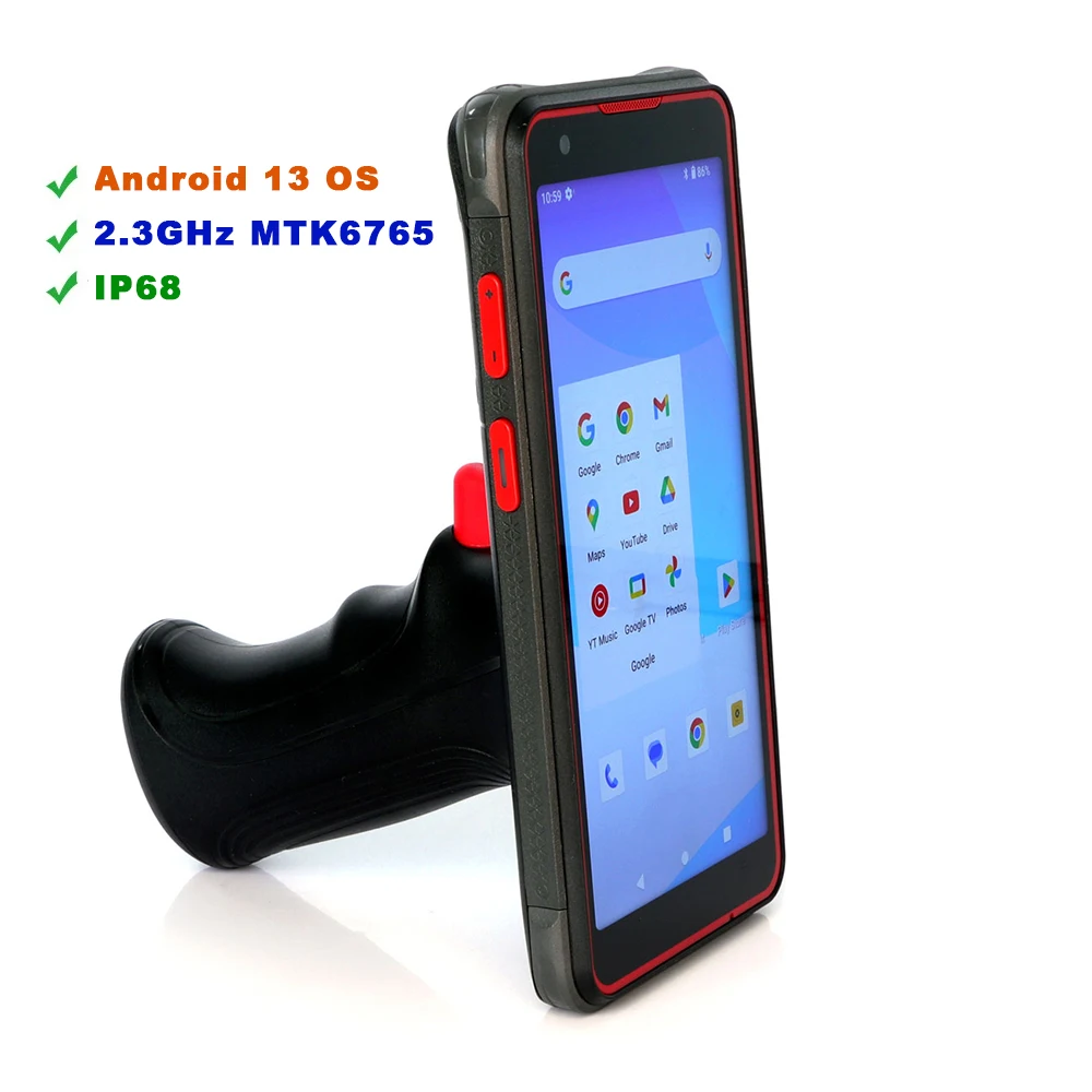 

Прочный Android PDA 6-дюймовый 2,3 ГГц MTK6765 процессор 4G + 64G 2D сканер штрих-кода сборщик данных P68 водонепроницаемый портативный терминал