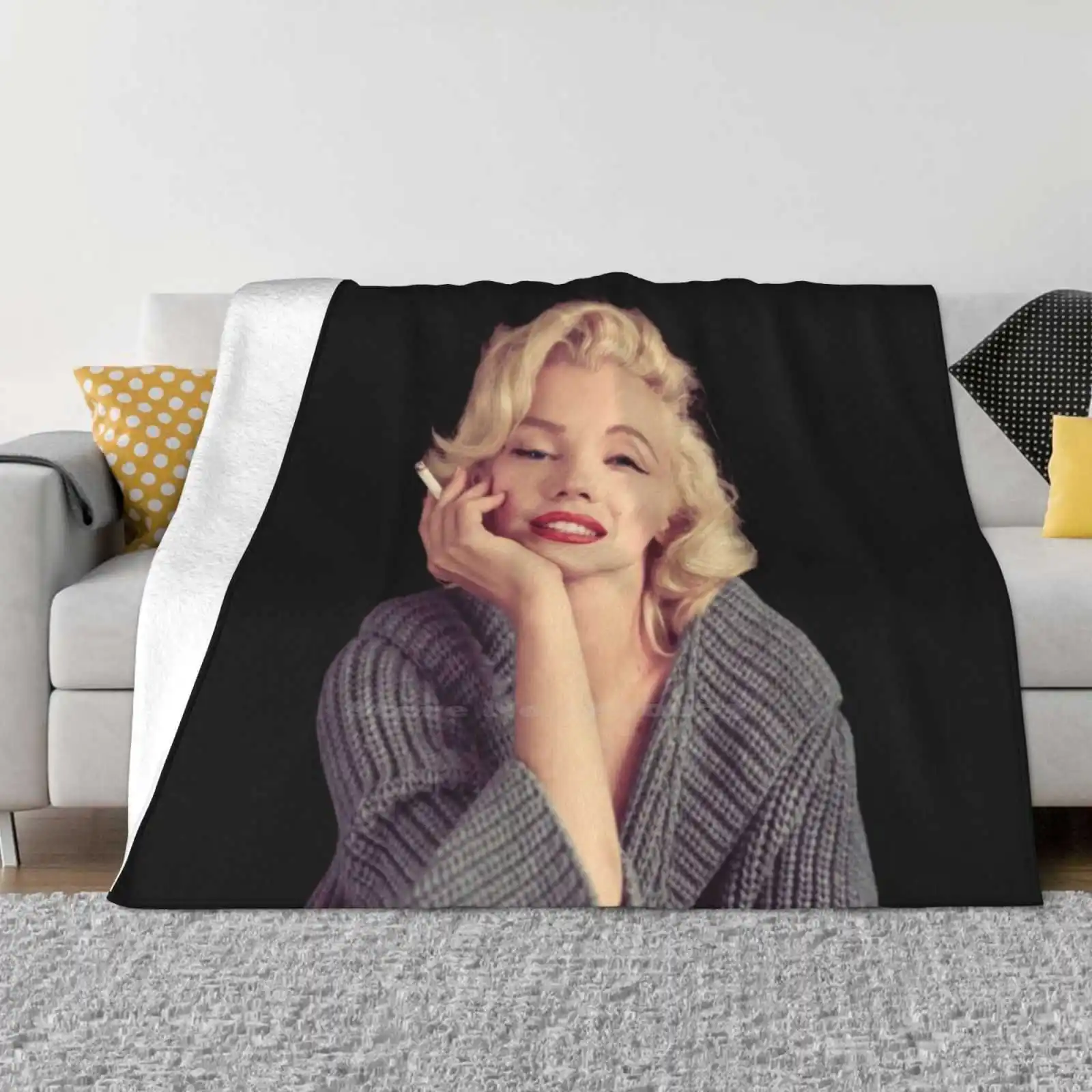 Marilyn Monroe Soft Warm Light Thin Blanket Vintage Marilyn Monroe 50S Actress Beauty Celebrity Movies Sexy Bubble Gum Famous