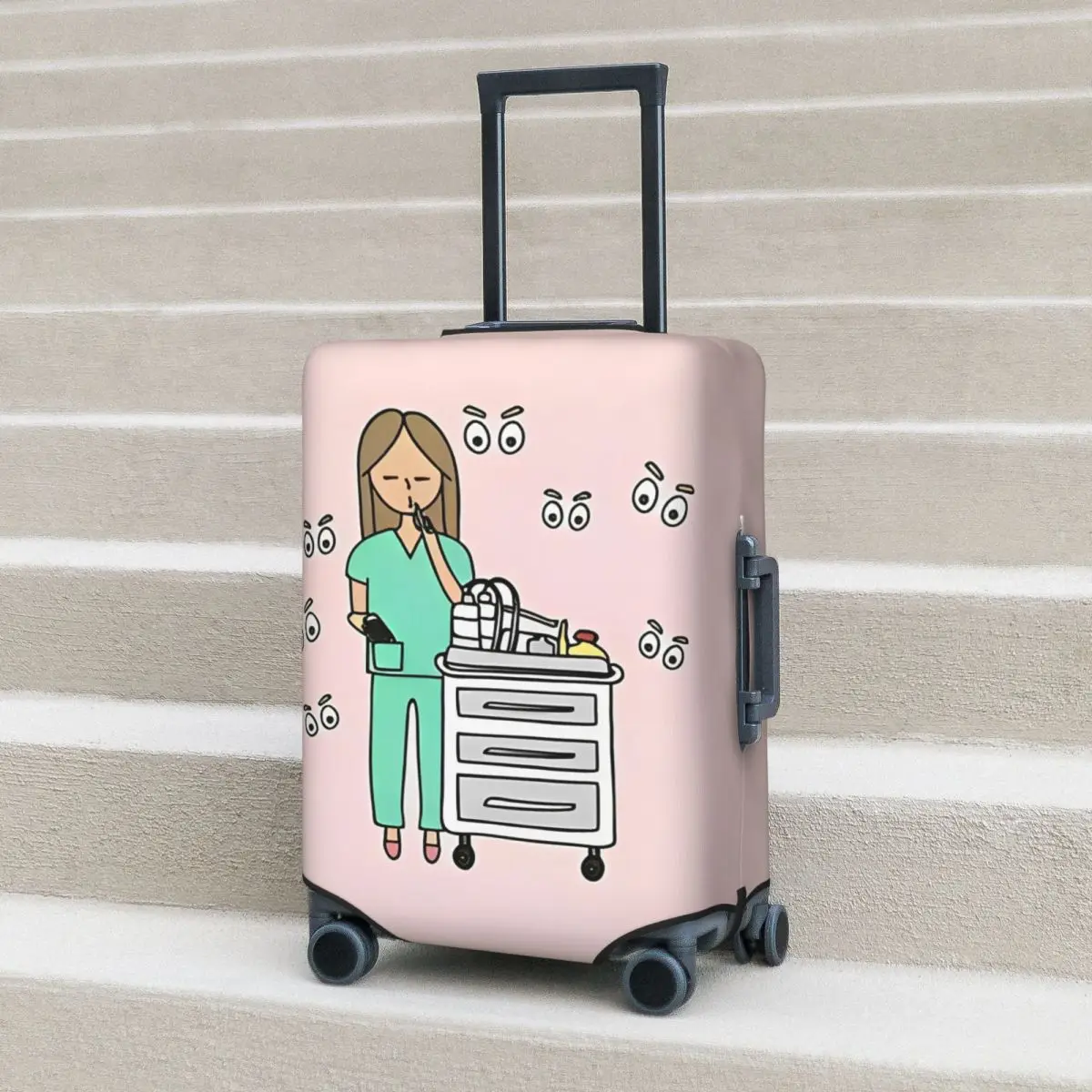 

Enfermera En Apuros чехол для чемодана, эластичный чемодан для полета, защита бизнеса