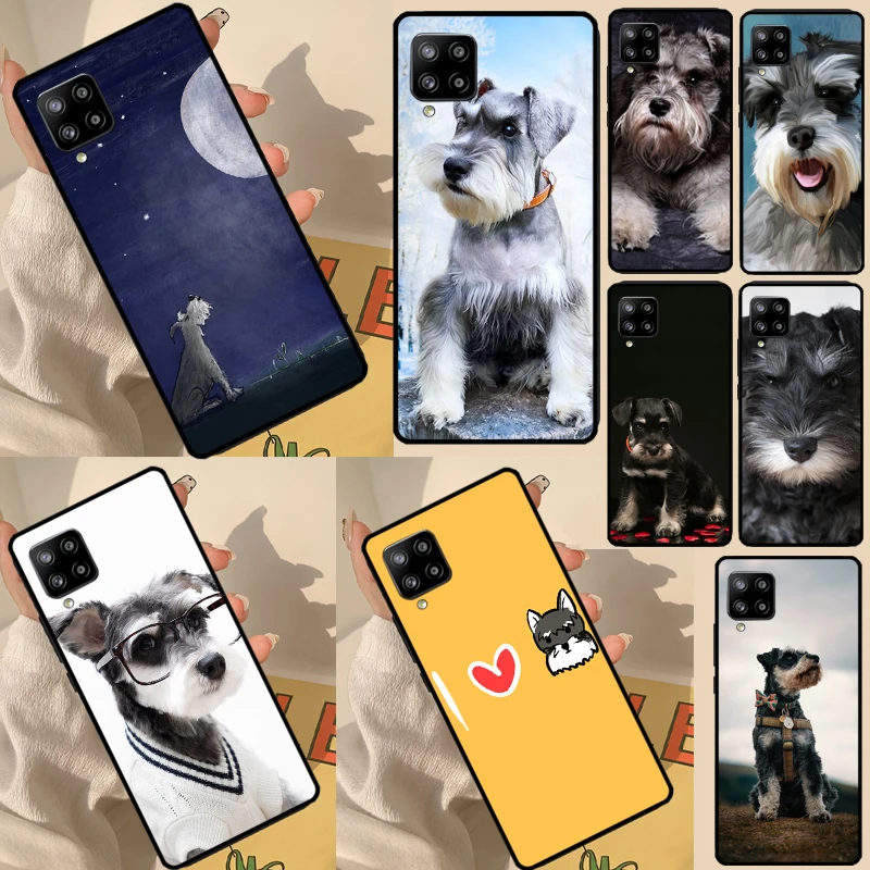 Schnauzer Chó Dành Cho Samsung Galaxy Samsung Galaxy A52 A32 A22 A12 A13 A33 A53 A21S A52S A11 A31 A51 A71 A50 Ốp Lưng bao Da