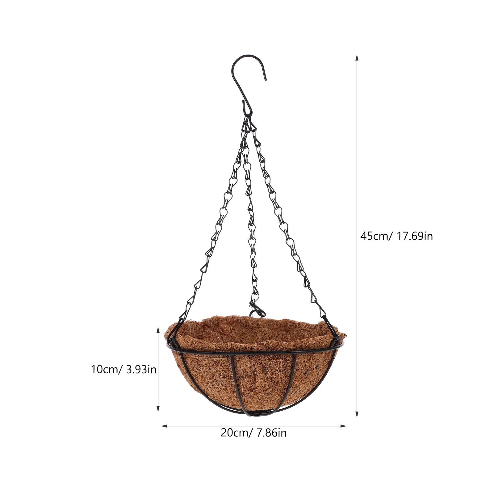 10 Inch Crab Claw Orchid Scaffolding Coconut Palm Hanging Basket Flower Pot Lace Plant Holder