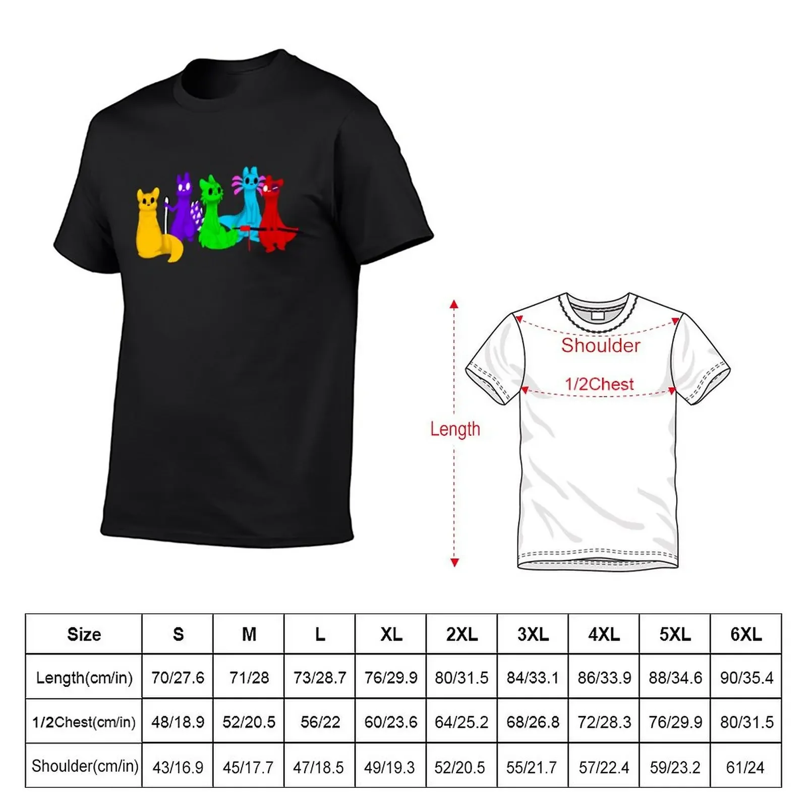 Rain World DOWNPOUR characters T-Shirt man t shirt custom shirt anime figures Men's t shirts