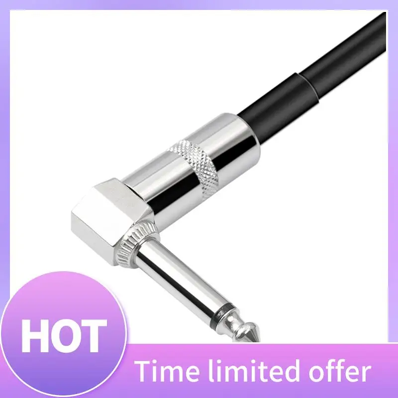 ABFN-5 حزم تأثير الغيتار دواسة كابلات التصحيح المسطحة 6 بوصة طول مع 1/4 بوصة الزاوية اليمنى موصلات كابل التصحيح دائم سهلة T