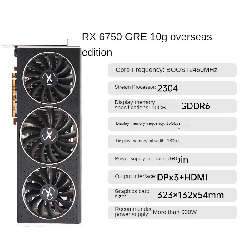 XFX Radeon RX 6750GRE 7700XT 6750XT 12G 10G AMD