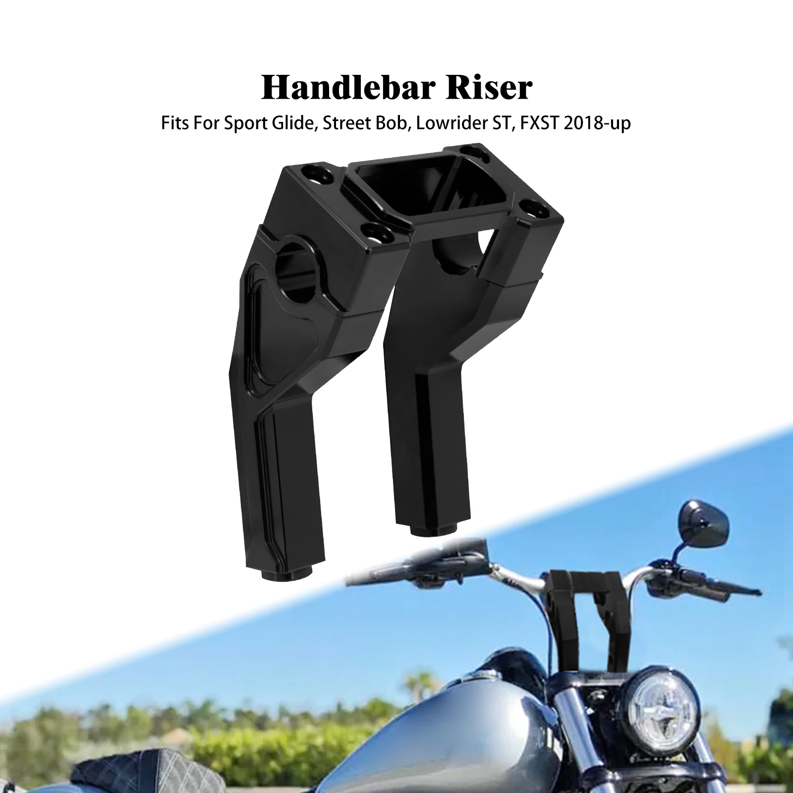 Motorcycle Handlebar Risers 6'' Handle Bar Riser Clamp Extension For Harley Softail Street Bob FLSB Lowrider ST Standard 2018-Up