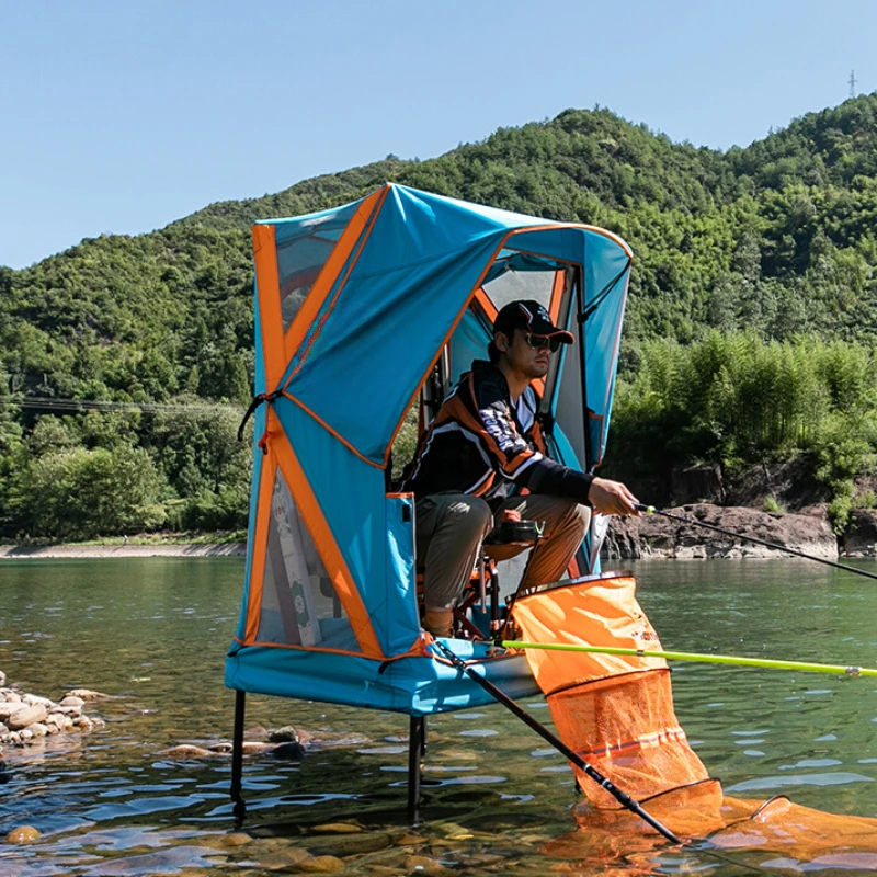 Outdoor Fishing Platform Tent Rainproof, Sunscreen, Warm, Single Person Fishing, Fishing Camping, Portable Windproof