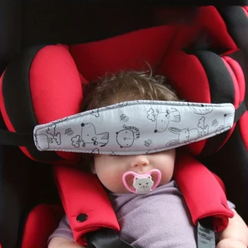 Baby head support pillow, car seat headrest, anti-flat design, newborn travel sleep essential.
