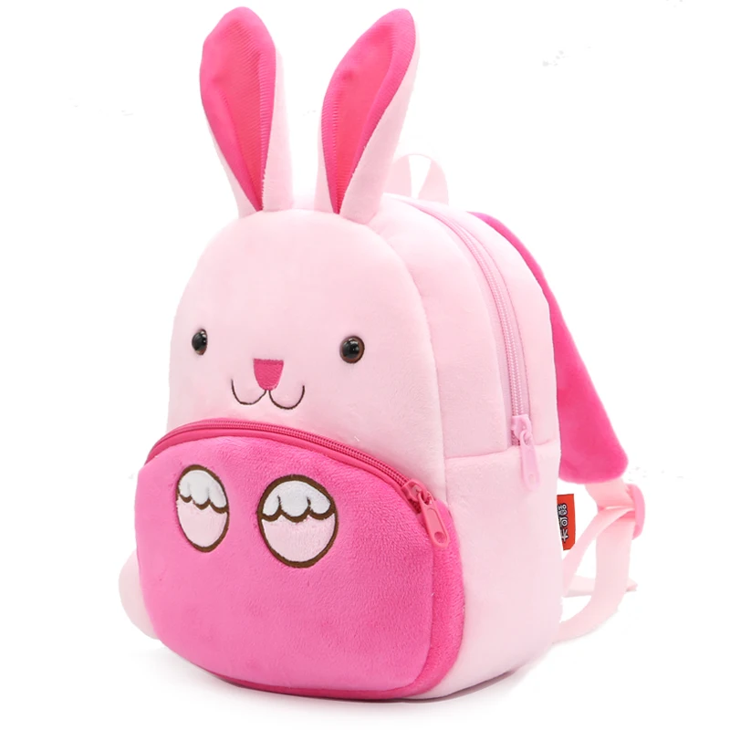 Girls Backpack Cute Animal Rabbit Children Plush Backpack Kindergarten School Bag