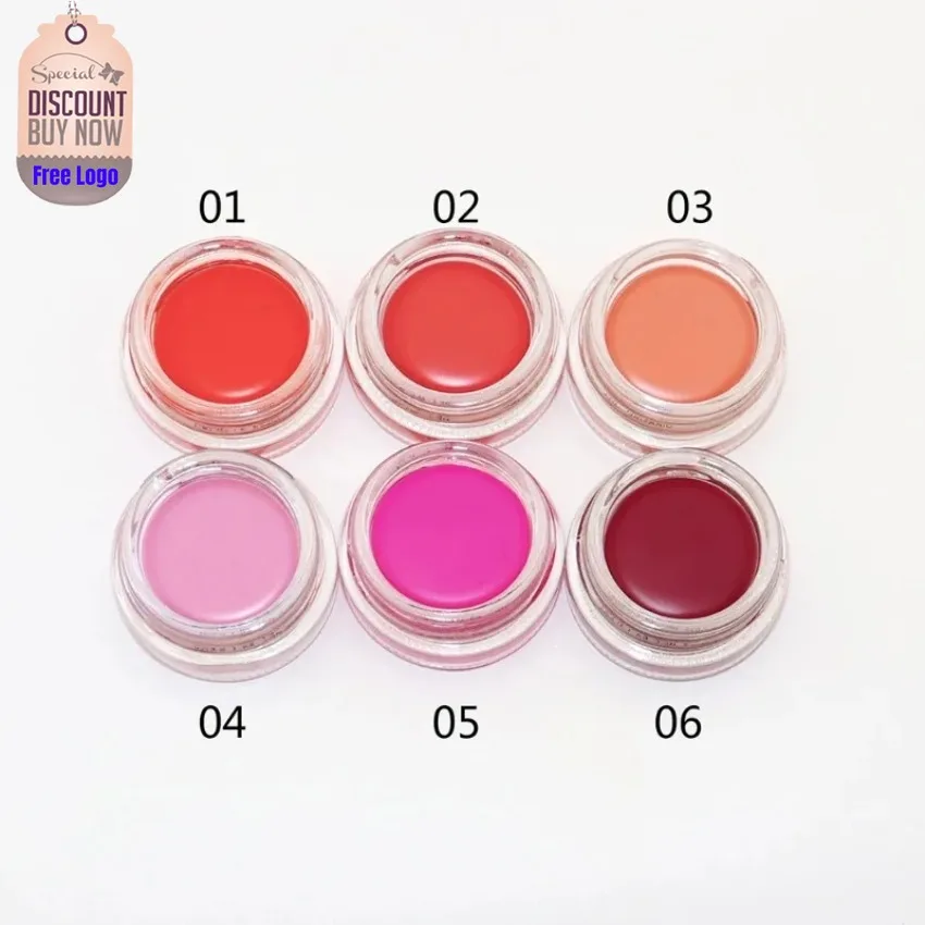 Custom 6colors Blush Cream Long Lasting High Color Rendering Brightening Natural Cheek Face Rouge Moisturizing for Lips&faces