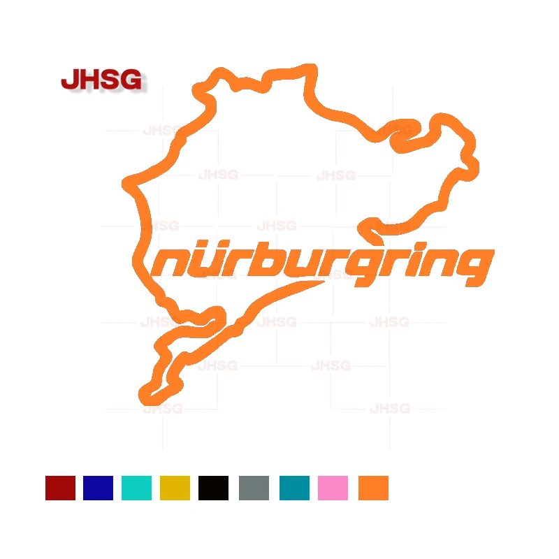 Car Styling Racing Road Racing Nurburgring Creative Car Stickers and Decals Rear Window  Funny Stickers Vinyl Waterproof Decals