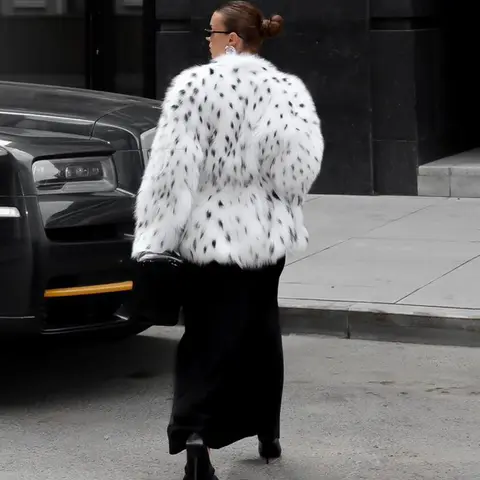 10 best sales महिलाओं के लिए सफेद फर कोट - №7