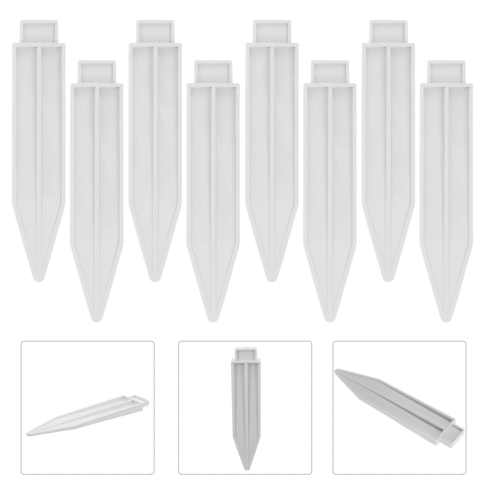 Bouchons de sol décoratifs blancs en PVC, accessoires de clôture de lit de fleur de jardin, pièces en plastique, fournitures de coordinateur, intérieur, campus, 8 pièces