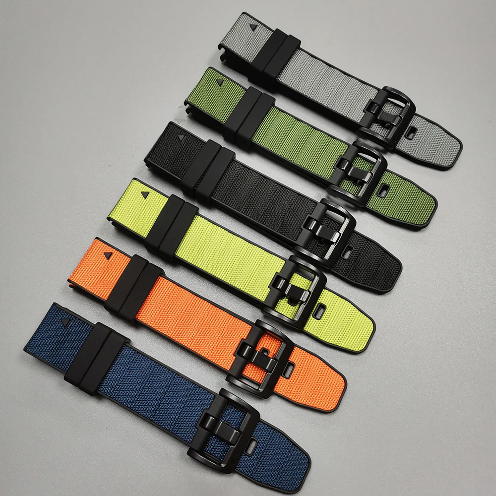 QuickFit 22mm 26mm Nylon+Silicone Band For Garmin Fenix 8 Pro 47mm 51mm E 7 7X 6 6X 5 5X Plus/Enduro 3/Epix Gen 2 Strap Bracelet
