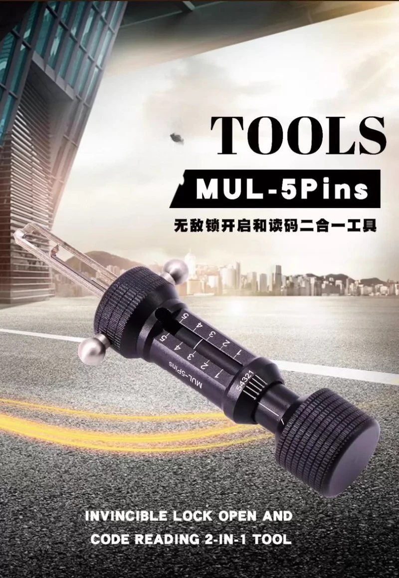 Tools AB KABA MUL-8X7，MUL-5Pins ，MUL-7x7 Residential Lock Cylinder Special Tool (7-8 Pins) Professional Locksmith Supplies Tools
