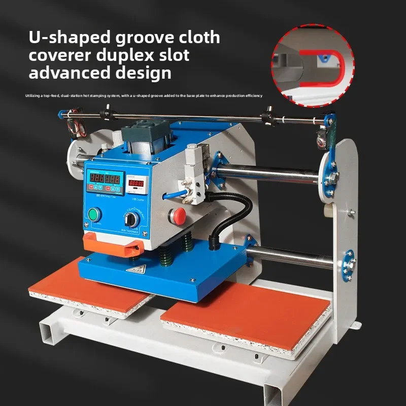 Automatic Pneumatic Slide Dual Station Heat Press Transfer Machine for T Shirt HTV Vinyl Hot Stamping