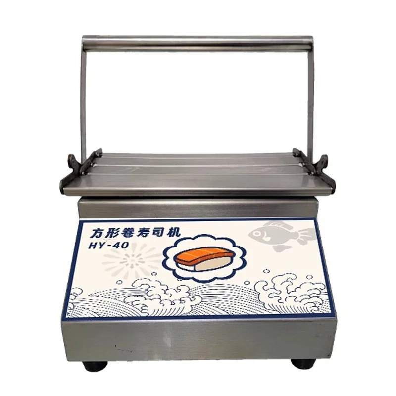ماكينة لف السوشي المربعة التجارية، جميعها هيكل من الفولاذ المقاوم للصدأ، ماكينة لف السوشي المربعة، ماكينة لف السوشي المقلدة المصنوعة يدويًا