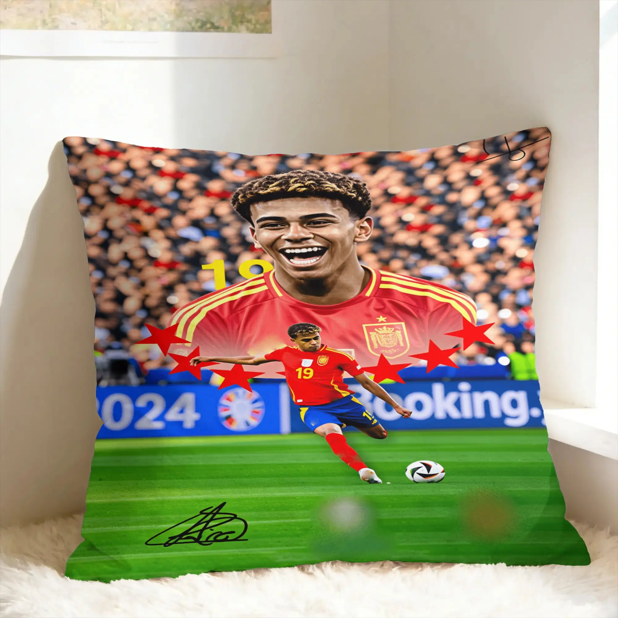 Pillow Case L-Lamine FootballStar y-Yamal Design  Pillow Cover For Wedding Party Home Decor Morden Pillowcases