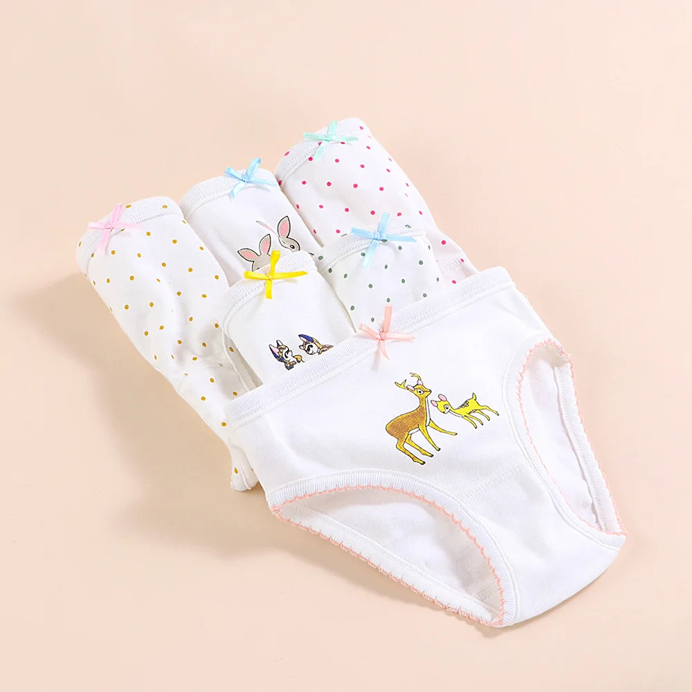 Cotton Student Kids Underwear 3pcs Per Pack Girls Panties  1-5Years Panties Baby Girls Underpant