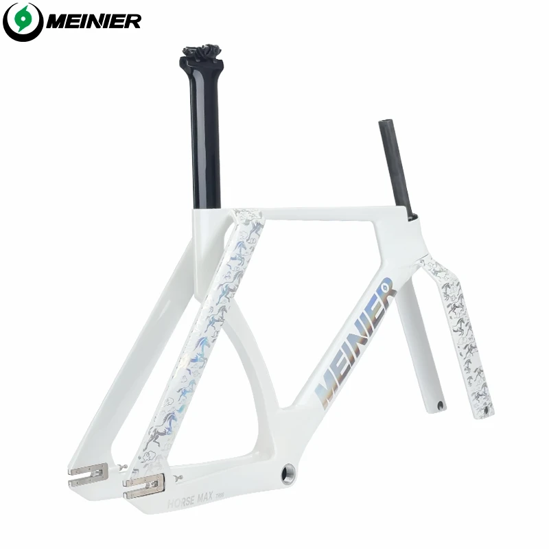 Carbon Track Frame Max 700*28c Tire 120*10mm Rear Tail Hook BSA BB Eps Process Single speed Fixed Gear Track Bike Frameset
