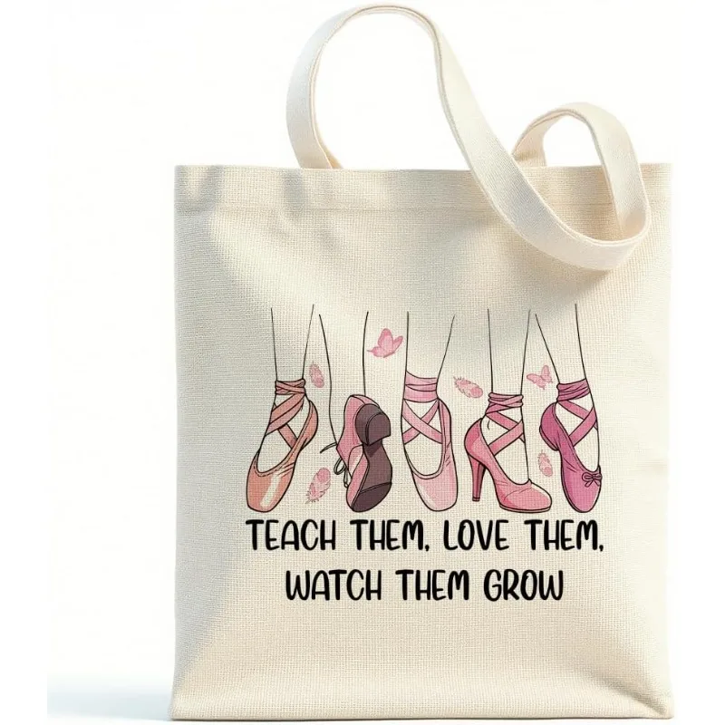 

Teacher Tote Bag "JOY! TEACHERS Change The World" Design Ideal for School Supplies Outdoor Picnics Large Capacity Bag