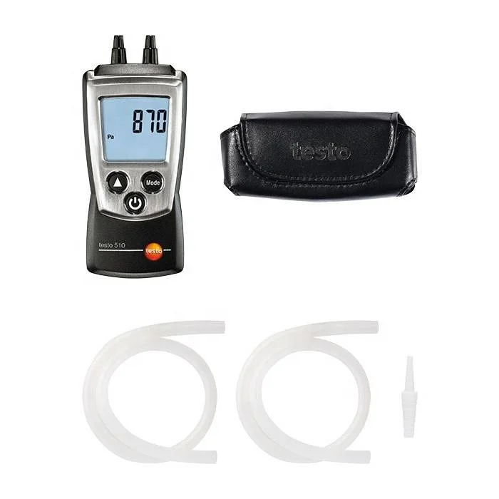 testo 510 set (Order-Nr. 0563 0510) - 0 to 100 hPa differential pressure measuring instrument