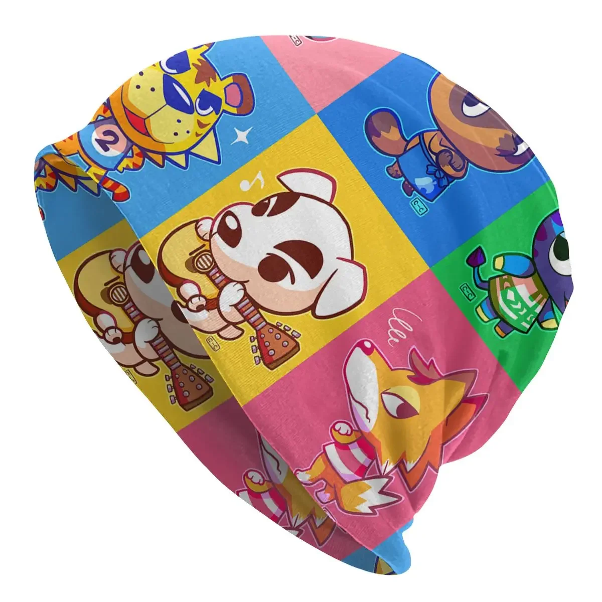 Animal Crossing Collage Anime Cartoon Cap Cool Outdoor Skullies Beanies Hats Unisex Adult Dual-use Bonnet Knitting Hats