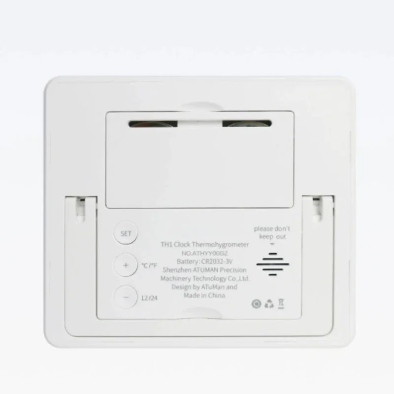 DUKA LCD Electronic Digital Temperature Humidity Meter Clock Wall Mount Smart Home High‑Accuracy Temperature and Humidity Sensor