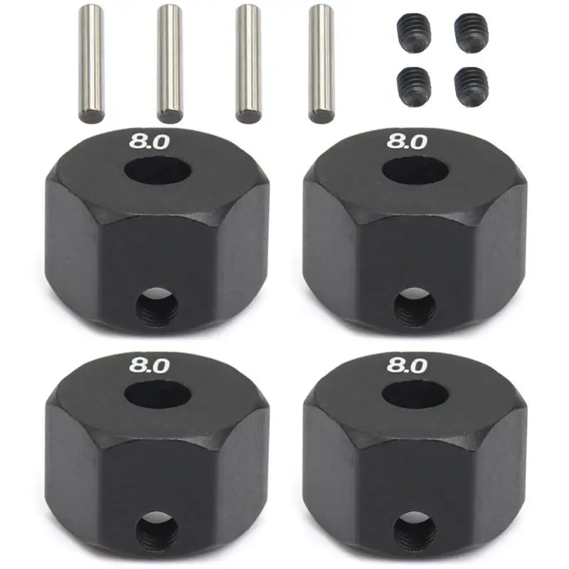 4Pcs 12MM Wheel Hex Hub for 1/10 RC Crawler Axial SCX10 Traxxax Trx4 RC Car Part,8mm