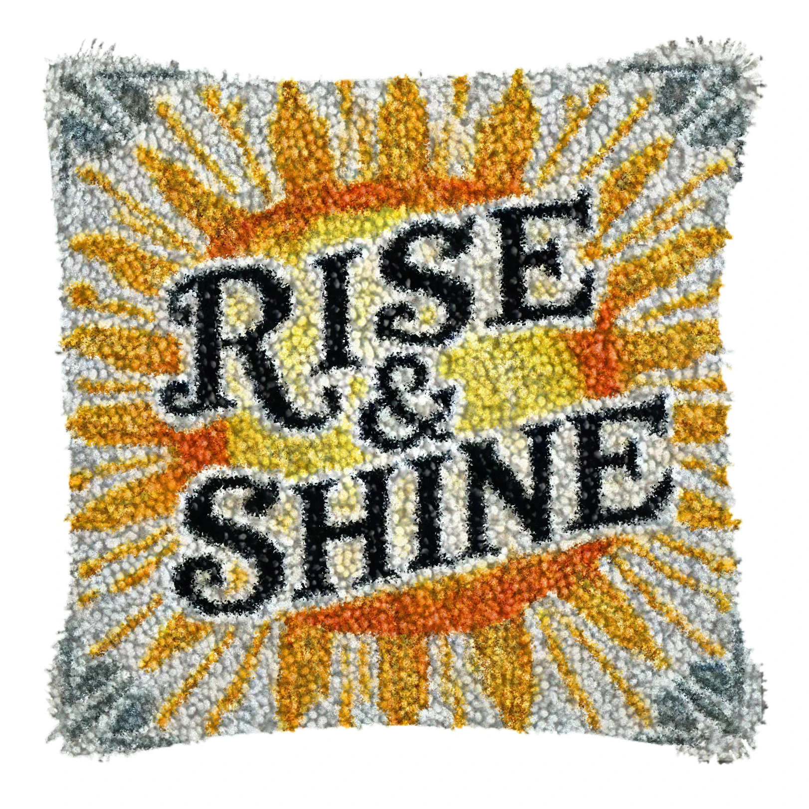 RISE&SHINE Latch Hook Kit Rugs Classic Carpet Embroidery Set Love Embroidery Kit Cross Stitch Pillow Smyrna Buttons Package DIY