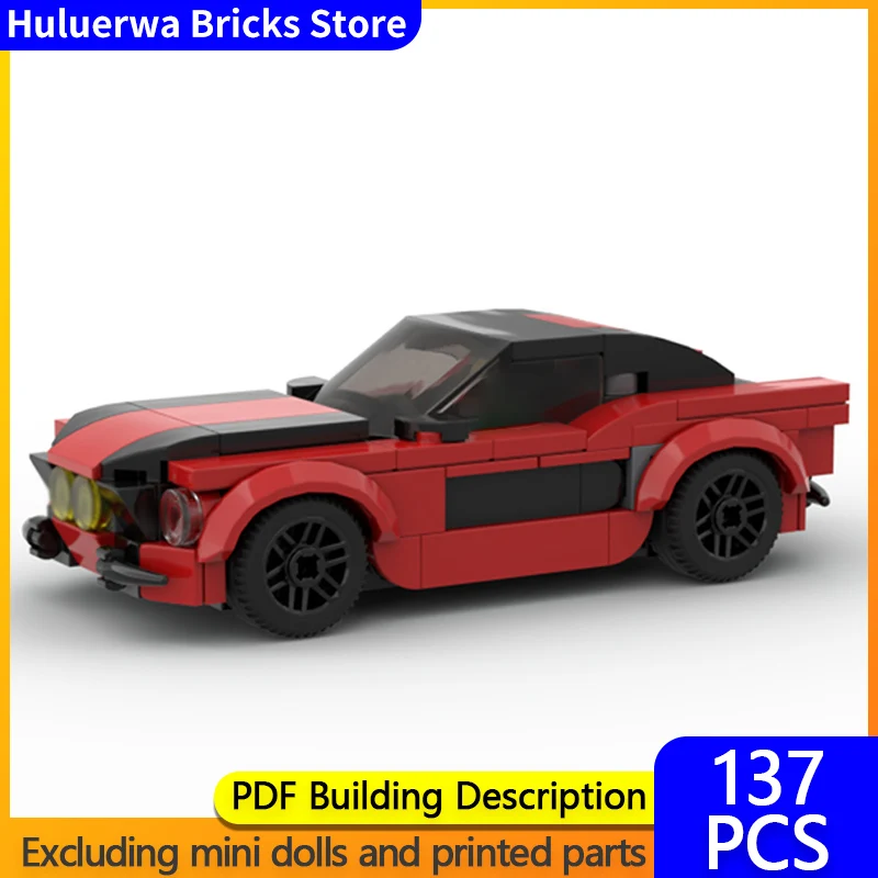 

Speed Hypercar Model MOC Building Bricks Mustang American Muscle Car Modular Technology Gifts Holiday Assemble Children Toy Suit