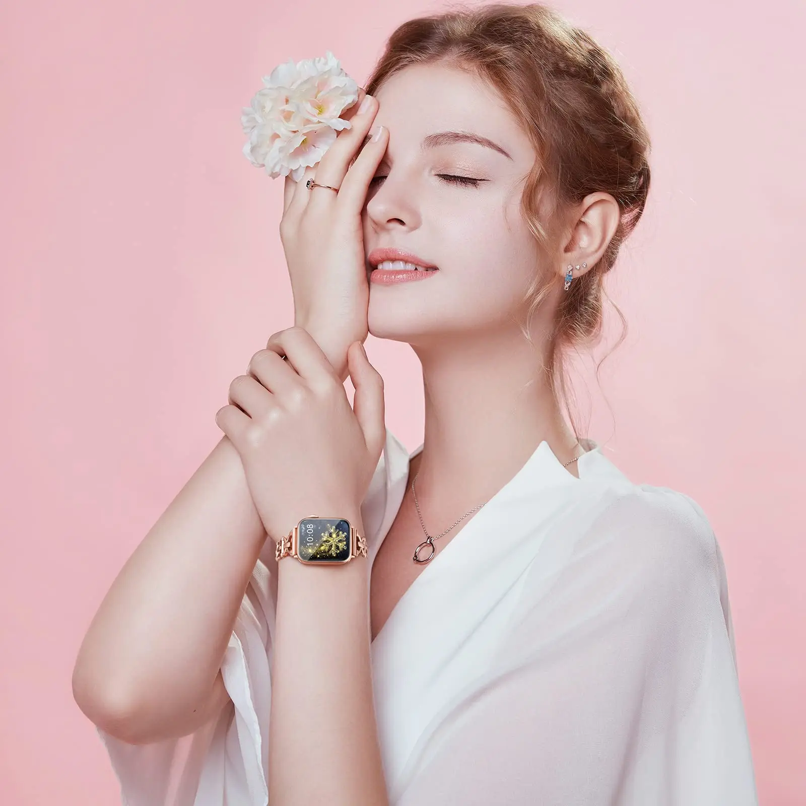 Metal strap for Apple watch band S8 fashion bracelet chain for iwatch87654321SE 40/41 simple style strap for Ultra 49mm wrist