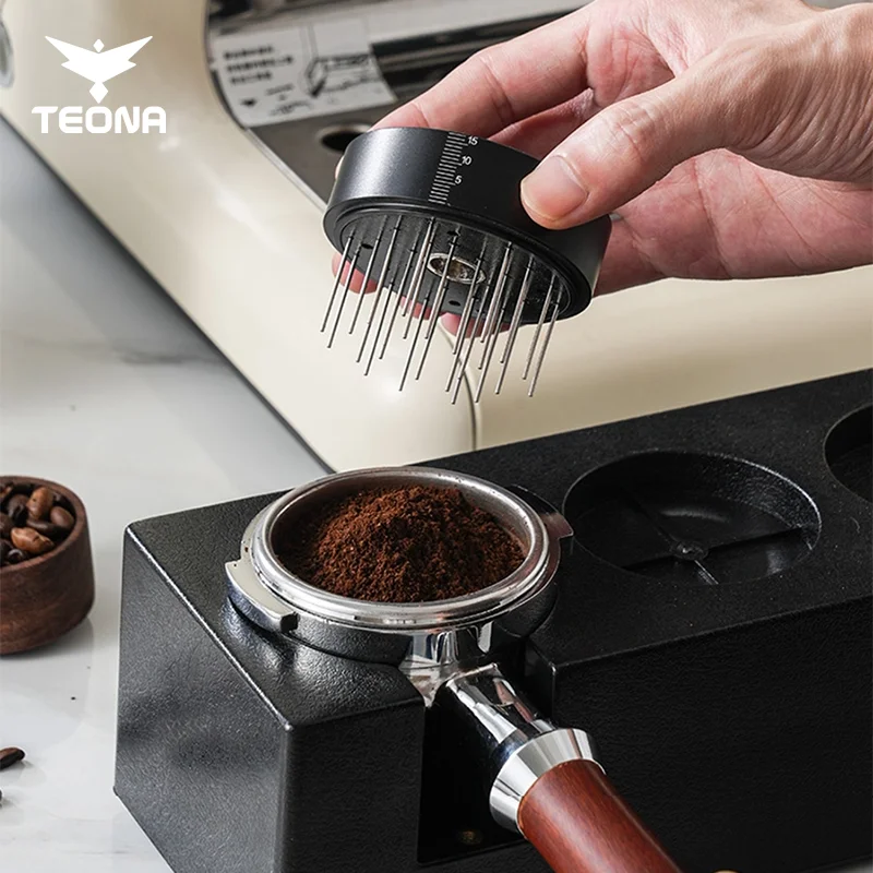 Imagem -02 - Café Push Tamper com Agitador Agulhas Martelo pó Imprensa Distribuidor Wdt Leveler Tool Espresso para Breville Delonghi 58 mm 54 mm 53 mm 51 mm