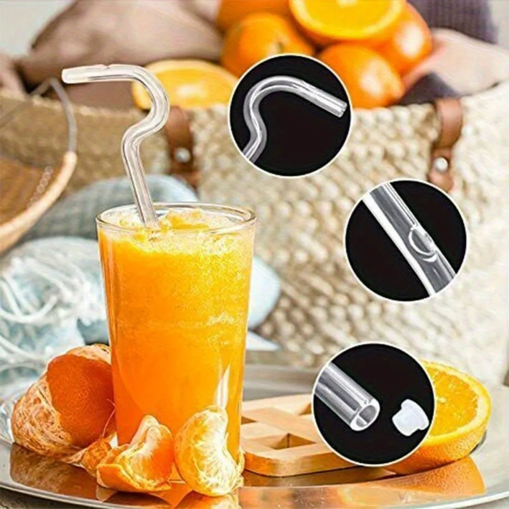 New Anti-Lip-Print Straw, a Must-Have for Dates and Commutes, Made of Highly Transparent Glass to Prevent Lip Prints.